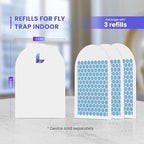 LiBa 3 Pack Glue Card Refill for LiBa Flying Insect Trap, Fruit Fly Traps for Indoors, Gnat Traps for House Bug Light Trap Indoor Replacement Glue Boards