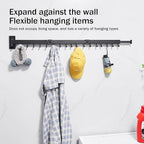 ZdwCyl Clothes Drying Rack Wall Mounted,Laundry Rack Wall Wount,Drying Rack Clothing for Laundry,Retractable Dryer Racks,Wall Mounted Drying Rack Collapsible, Black, Sandy Coating,3z-b01