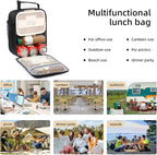 Lovoeo Lunch box Lunch bag for men women Insulated Lunchbox Lunch bags for Work Picnic Travel (Thicken navy blue)