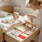 DIMJ Drawer Organizer Clothes - 18 Pack Closet Drawer Organizer Bins for Baby Clothes Storage, Fabric Dresser Organizer for Nursery Bedroom, Foldable Small Drawer Dividers for Underwear Socks