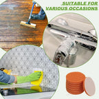 Power Scrub Pads, Scrubbing Pads 2000 Grits Scouring Discs - Fitting for (Home Kitchen Cleaning - Drill Attachment - Scrubber Replacement) 16 Pcs & 4 Inch & Orange