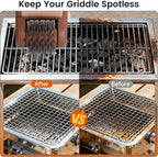 Electric Grill Brush for Outdoor Grill, Grill Cleaner with Stainless Steel Bristle-Free Head, Cordless Rechargeable BBQ Grill Cleaner, Essential BBQ Accessories