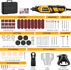 Rotary Tool Kit: DEKOPRO Power Hand Rotary Tools Mini for Wood/Metal, Electric Grinder Drill Machine Set with Flex Shaft for Carving, Cutting, Sanding, Grinding, Polishing, Engraving