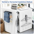 Laundry Room Organization and Storage Magnetic Dryer Ball Holder with Magnetic Hanger Holder, Magnetic Lint Bin for Washer Dryer, Iron Basket Dryer Ball Container, Magnetic Laundry Organizer (Gray)