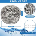 18 Pack Stainless Steel Scrubber, Steel Wool Srubber for Scouring Stubborn Messes from Pots and Pans, Stoves,Broiler Racks,Grills and More