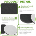 Power Scrub Pads, Scrubbing Pads 1000 Grits Scouring Discs - Fitting for (Home Kitchen Cleaning - Drill Attachment - Scrubber Replacement) 8 Pcs & 4 Inch & Gray