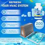 Loopeer 200 Ac Drain Line Tablets Cleaner, Fast Acting Prevents Overflow HVAC Drain Pan Clean for HVAC, Window Units, Mini-splits, Dehumidifiers and Refrigerators System Maintenance