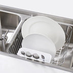 Sweet Home Collection 2 Piece Dish Drying Rack Set Drainer with Utensil Holder Simple Easy to Use Fits in Most Sinks, 14.5" x 13" x 5.25", White (Pack of 12)