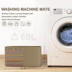 60L Small Wicker Laundry Basket for Living Room Storage,Boho Woven Cotton Rope Baskets for Kids Toy,Gifts,Square Blanket Hamper for Bedroom Dirty Clothes,Jute