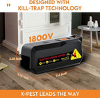 2 Pack of X-PEST Electronic Mouse Trap – Smaller Size Electric Mouse Trap Zapper for Indoor Use, Reusable Rodent Trap, No Touch No See, Effective Mice & Mouse Control