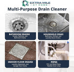 Glug Drain Opener Bundle with Glug Crystals Cleaner and Long Protective Gloves - 2 Items - Sink & Shower Drain Clog Remover, Compatible with Most Home Plumbing, Easy DIY Use