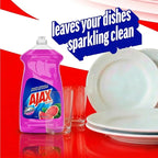 Ajax Ultra Liquid Dish Soap with Fabuloso Watermelon Scent, Fights Grease and Stuck-On Stains, Deep Cleaning Action, Mess-Free, Easy-Flip Cap, 52 fl oz Bottle