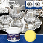 4 Pack Silver and Copper Cream Cleaner and Polish Cream 8 Ounce Each Metal Polish for Silver Copper Brass Jewelry Chrome Sink Silverware Cleaner Brass Tarnish Remover