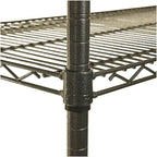 Alera Wire Shelving Starter Kit, Four-Shelf, 36w x 24d x 72h, Black Anthracite