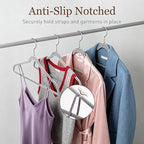 Velvet Hangers 100 Pack, Slim Non-Slip Clothes Hangers Space-Saving for Closet, Heavy Duty for Pants, Coats, Skirts, Jeans, Sweaters and More, Nylon-Flocked, Grey