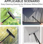 8.5" Window Squeegee for Home or Car, 2-in-1 Auto Window Cleaner with Sponge Car Windshield Squeegee for Gas Station, Shower, Glass & Outdoor