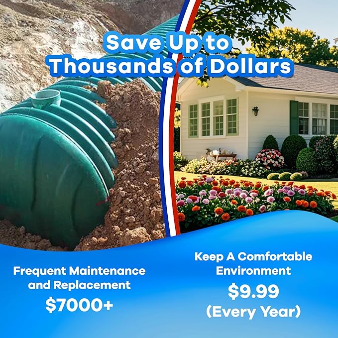 Dr.Raifya's Septic Tank Treatment Pods - 24 Pcs for 2-Year Supply | Beneficial Bacteria & Enzymes Formula Ultra Concentrated for Clog Prevention & Odor Elimination | Suitable for All Septic Systems