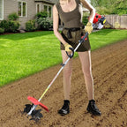 Handheld Tiller Cultivator 42.7Cc 2Stroke Mini Gas Powered Engine Rototiller Garden Lawn Tools Farm Air Cooled Plow Easy to Start for Farmland Gardens Yard (1250W 6500Rpm)