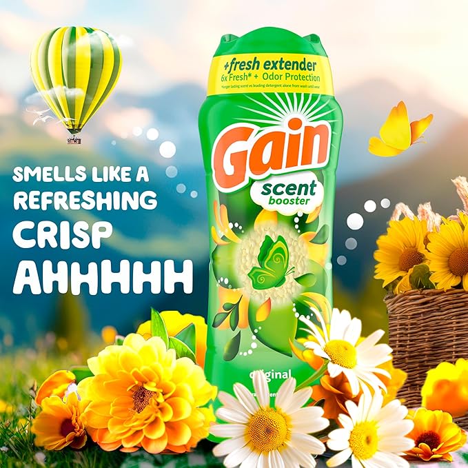 Gain In-Wash Laundry Scent Booster Beads, Original Scent, 24.0 OZ, Fresh Extender + Odor Protection