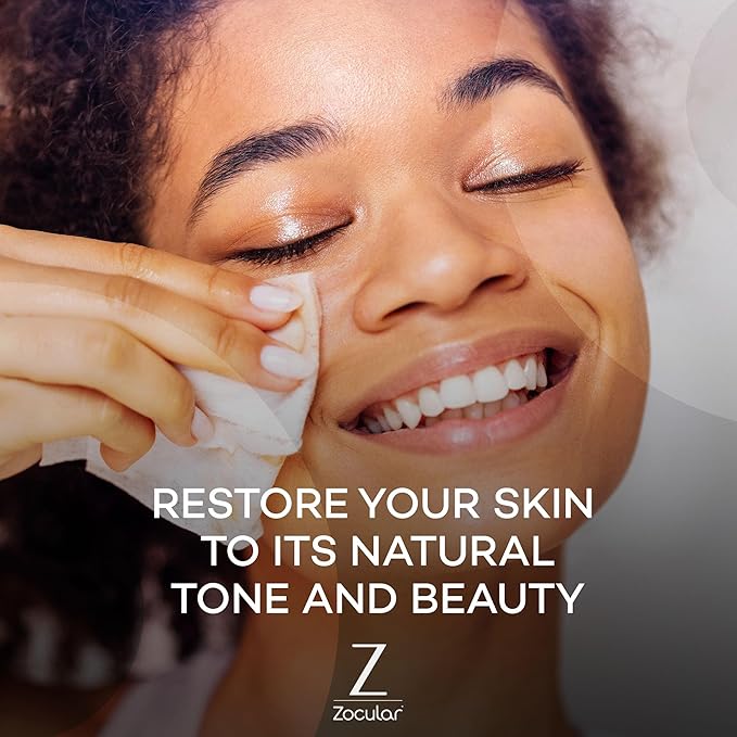 Zocular - ZocuZap Acne Face Wipes - Moisturizing Face Cleansing Wipes for Acne, Makeup Removal, and Exfoliation with Natural Okra Complex for Sensitive, Rosacea Skin - 30/ct