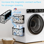 DAOYA Magnetic Dryer Ball Holder and Magnetic Hanger Holder Set - Magnetic Basket Storage for Dryer Balls, Laundry Pods, Dryer Sheets, Laundry Room Organization and Storage, Black