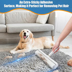 Dymoll 14.17" Lint Roller Refills, Extreme Sticky Large Surface Lint Roller for Cleaning Pet Hair, Wall, Dust, Carpets, Floor, Clothing, Car, 4 Rollers Total 360 Sheets
