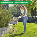 Thatch Rake,71 inch Thatching Rake for Lawn Stainless Steel Metal Dethatcher Rakes with Sheath,Heavy Duty Weed Rakes for Cleaning Dead Grass,Yard,Garden,Leaves,Loosening Soil