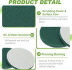 Power Scrub Pads, Scrubbing Pads 400 Grits Scouring Discs - Fitting for (Home Kitchen Cleaning - Drill Attachment - Scrubber Replacement) 6 Pcs & 5 Inch & Dark Green
