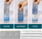 4+4 Pack Mop Replacement Pads Compatible with JOYMOOP Flat Mop or Mop Bucket Set - Microfiber Flat Mop Pads for All 13" X 4.9" Squeeze Flat Floor Mop - Washable Mop Head Replacement