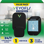 VEYOFLY Fly Trap Indoor, Fruit Fly Traps for Indoor, (1 Device + 3 Refills) Gnat Traps for House, Fly Catcher, Plug in Light Flying Insect Trap, Bug Light Killer, Fly Trap