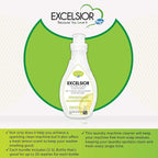 Excelsior HE Washing Machine Cleaner and Deodorizer, Removes Odors & Residues for 20 Cleanings of High Efficiency Washers, Lemon Scent, 1 Liter Bottle