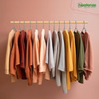 NEATERIZE Clothes Hangers Plastic 100 Pack for Adults - Plastic Hangers, The Perfect Coat Hanger and Space Saving Clothes Hangers for Closet - Grey Hangers