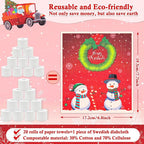 Lucomb 8 Pack Christmas Swedish Dishcloths Reusable, Kitchen Sponges Soft Absorbent Swedish Towels Dish Cloths Washable Decorative for Kitchen Washing Dishes Bathroom Office Hand Towel Cleaning