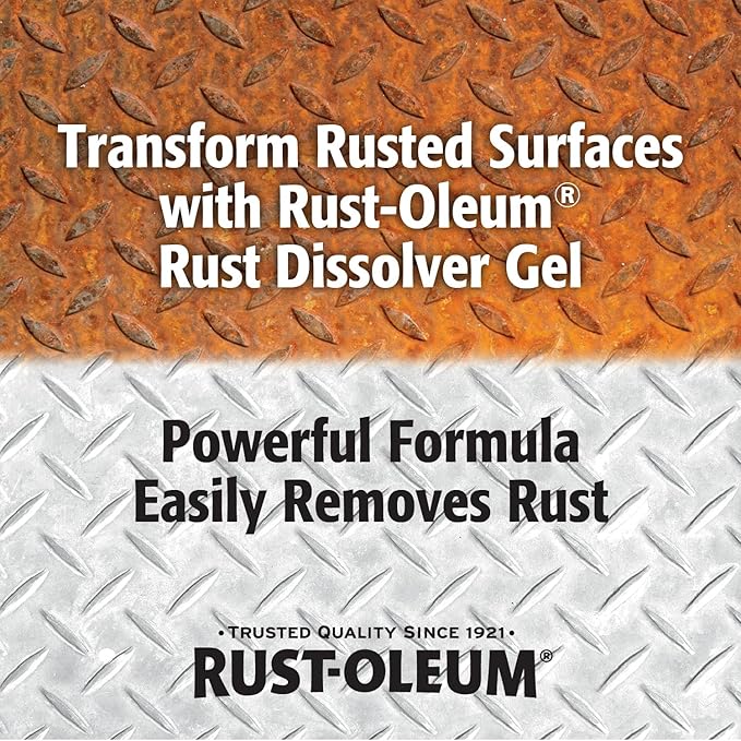 Rust-Oleum Rust Dissolver Trigger Spray Gel | Heavy-Duty Corrosion Remover for Metal Tools, Cars, Bikes, Grills, Bolts, Firearms & More | 32 oz | 6 Pack