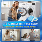 Washing Machine Cleaner Tablets - 24 Pack. Formulated for Pet Owners.Washer Machine Cleaner Remove Stubborn Pet Hair, Residue, Grime and Odors,Compatible with HE, Top & Front Load Washer