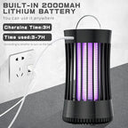 AICase Portable USB Electronic Rechargeable Mosquito Killer Lamp/Bug Zapper for Summer Trip,Outdoor Camping,Patio,Home and Garden,Trap Indoor,Moth Trap/Bug Killer/Mosquito Killer Light(Black)