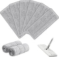 Flat Mop Head Replacement Pads Compatible with Joy-MOOP Mop and Bucket Set, Reusable Washable Squeeze Microfiber Mop Refills for Oshang Bosheng Mop - 13" X 4.9", Grey Only