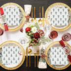 Horaldaily Christmas 100PC Cocktail Napkins, 5x5 Inches Christmas Tree Paper Napkins for Party Anniversary Lunch Dinner