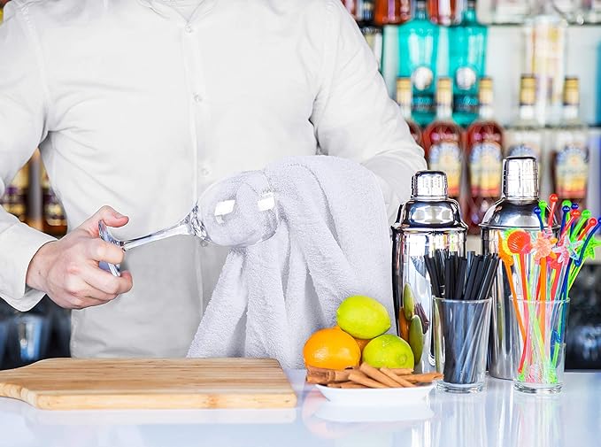 Utopia Towels - Kitchen Bar Mops Towels, Pack of 216 Towels - 16 x 19 Inches, 100% Cotton Super Absorbent White, Multi-Purpose Cleaning for Home and Kitchen Bars