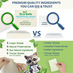 MorningRain Eco Laundry Detergent Sheets - Ingredients from Finland, Unscented, Bio-Enzyme Formula, Power Clean, 5 Sheets (Up to 10 Loads) - Non-Toxic, Preservative-Free, Skin Safe, Designed in USA