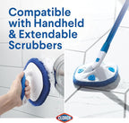 Clorox Extendable Tub & Tile Scrubber Refill, Diamond-Shaped Head Replacement Scrubber Pad, Blue
