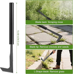 2025 Upgraded 13.5'' Crack Weeder Tool, Carbon Steel Handle Manual Crevice Weeding Tool Weed Puller Gardening Tool for Sidewalk, Paver, Wall Gaps, Lawn Yard, Driveway, Bricks, Deck Boards