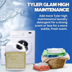 Worldwide Nutrition Bundle Compatible with Tyler Candle Company Glamorous Wash High Maintenance Scent Fine Laundry Liquid Detergent - Hand and Machine Washable - 1 Gal (3.78 L) Container with Keychain
