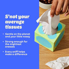 Who Gives a Crap Bamboo Tissues, Facial Tissue Cube Boxes, 100% Bamboo, 3 Ply, 12 Boxes, 65 Sheets per Box, Soft, Strong, and Sustainable, Eco Friendly With Plastic Free Packaging, 780 Total Tissues