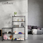 CAPHAUS 3/4/5-Tier Adjustable Height Wire Shelving Unit, Rack Shelving, Metal Steel Shelves, Garage Organizer, Utility Storage Shelf, 3-Tier Without Wheels, Black