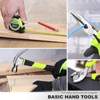 FASTPRO 177-Piece 20V Cordless Lithium-ion Drill Driver and Home Tool Set, Household Repairing Tool Kit with Drill in Storage Case, Green