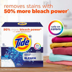 Tide Powder Laundry Detergent with Bleach, Original Scent, 89 Loads, 129 oz