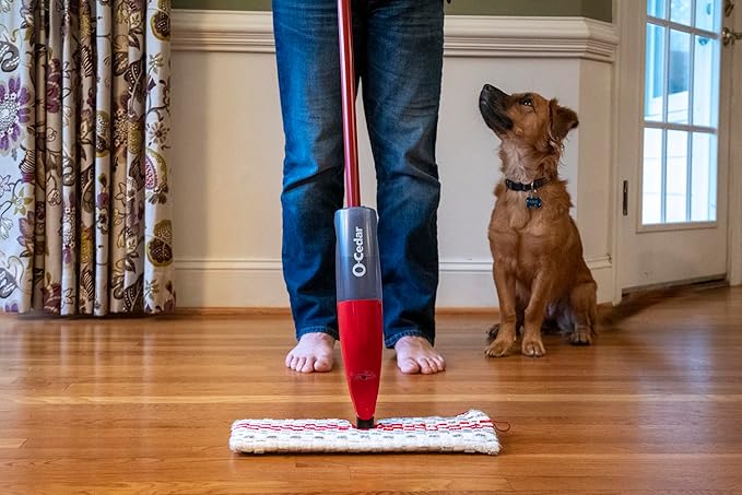 O-Cedar ProMist MAX Spray Mop, PMM with 2 Extra Refills, Red