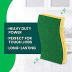 Scotch-Brite Heavy Duty Scrub Sponge, 6 Kitchen Sponges Designed for Tough Messes in the Kitchen that Last 3X Longer*, Best for Cast Iron Skillets and Outdoor Grills, Flexible, Durable, and Strong