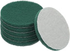Power Scrub Pads, Scrubbing Pads 400 Grits Scouring Discs - Fitting for (Home Kitchen Cleaning - Drill Attachment - Scrubber Replacement) 6 Pcs & 5 Inch & Dark Green